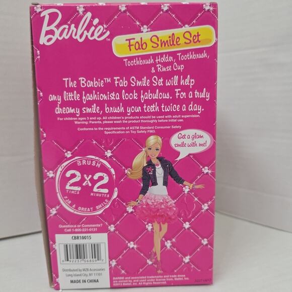 Barbie Toothbrush Holder Brush & Rinse Cup Girls Bathroom NEW - Picture 3 of 4